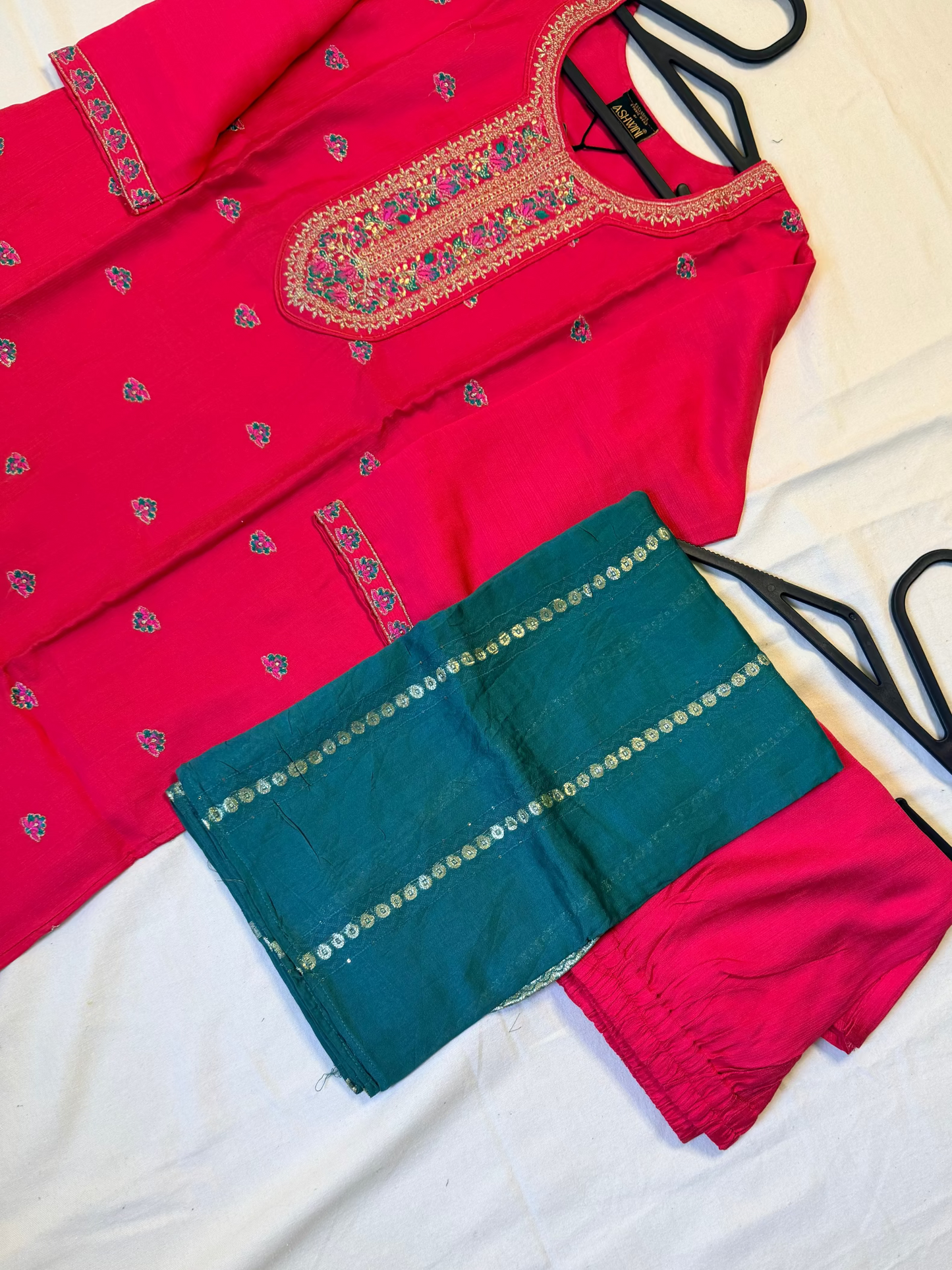 Pink & Teal Blue outfit