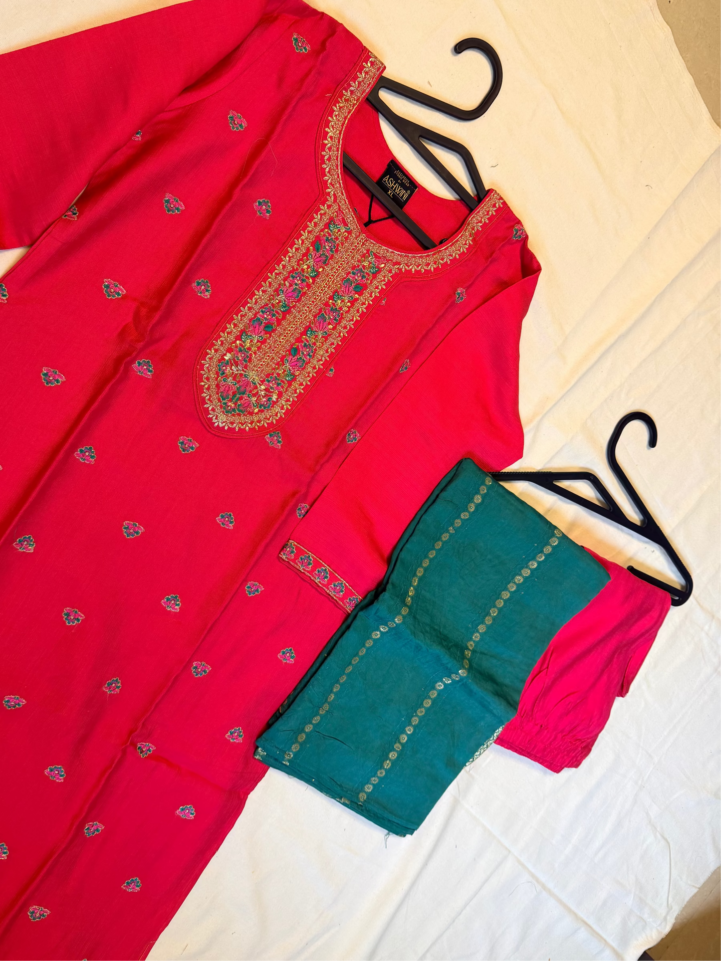 Pink & Teal Blue outfit
