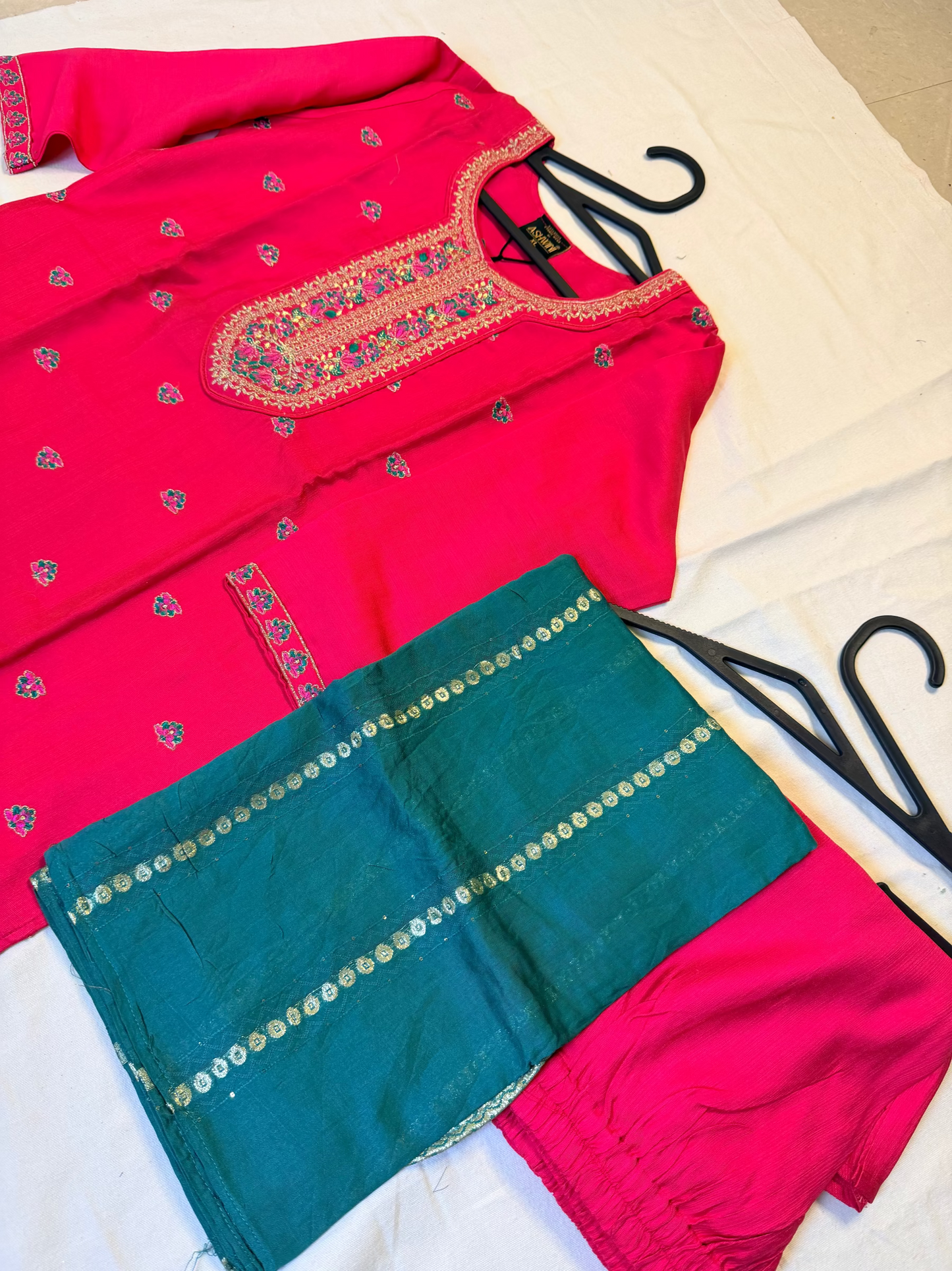 Pink & Teal Blue outfit
