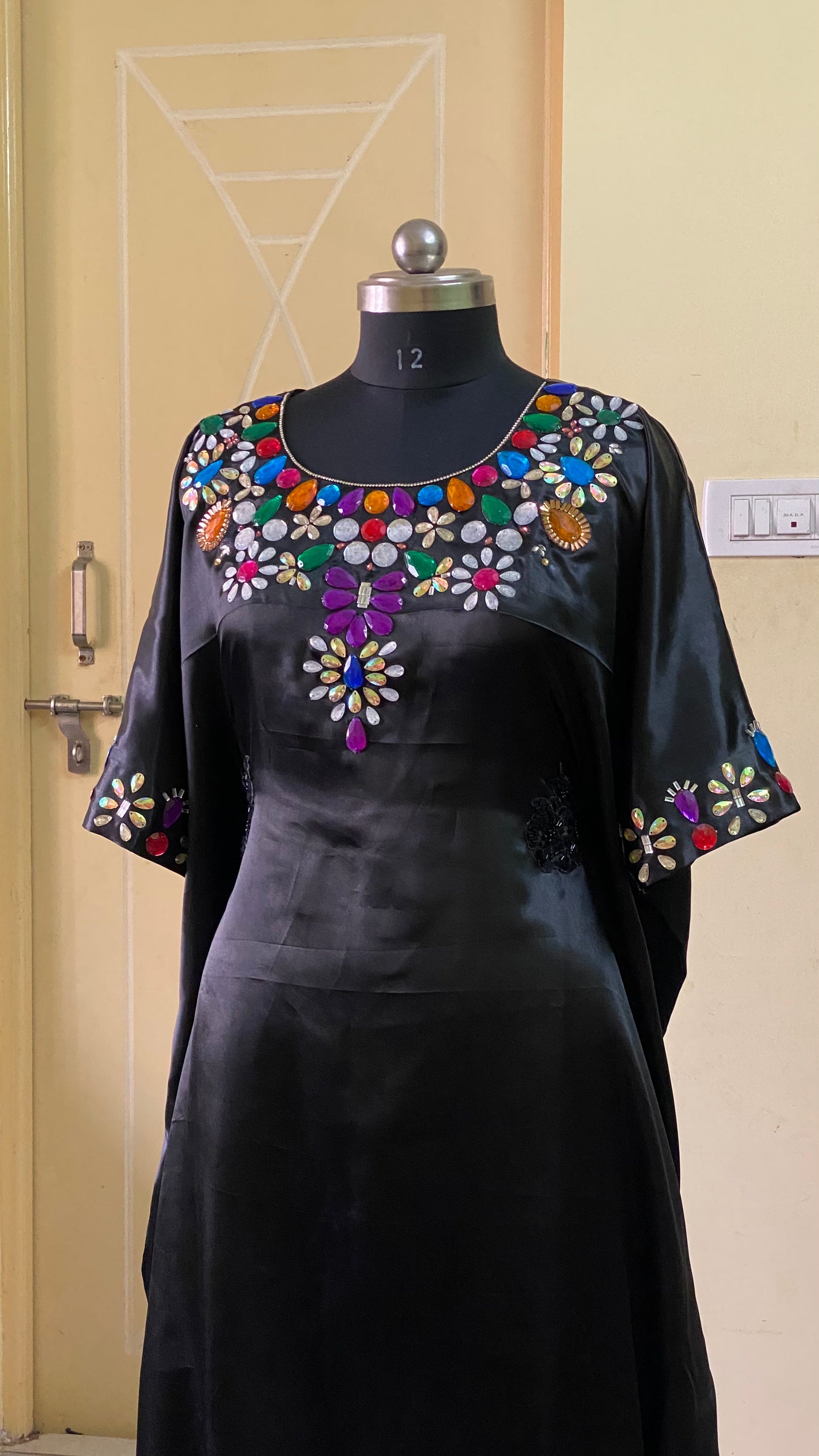 Heavy Embellished Neckline | Arabic Design outfit
